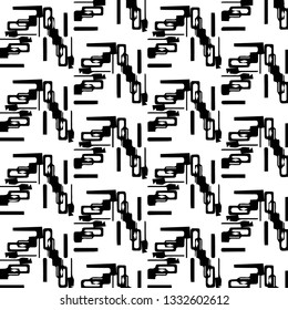 Simple black and white vector illustration. Abstract geometric background pattern