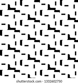 Simple black and white vector illustration. Abstract geometric background pattern