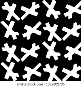 Simple black and white vector illustration. Abstract geometric background pattern