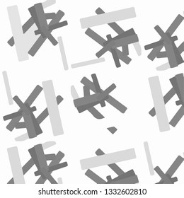 Simple black and white vector illustration. Abstract geometric background pattern