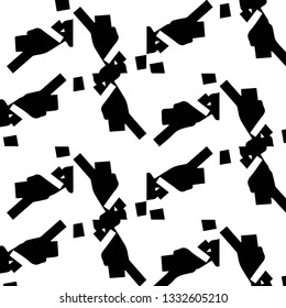 Simple black and white vector illustration. Abstract geometric background pattern