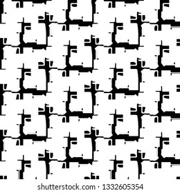 Simple black and white vector illustration. Abstract geometric background pattern