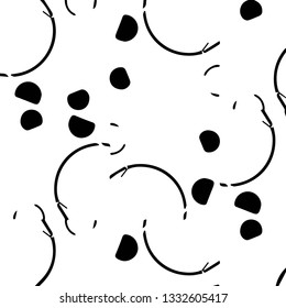 Simple black and white vector illustration. Abstract geometric background pattern
