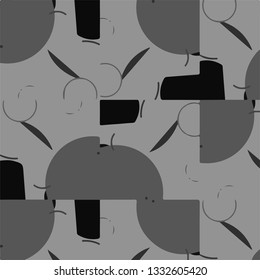 Simple black and white vector illustration. Abstract geometric background pattern