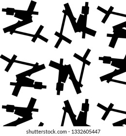 Simple black and white vector illustration. Abstract geometric background pattern