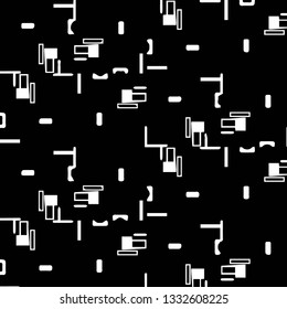 Simple black and white vector illustration. Abstract geometric background pattern