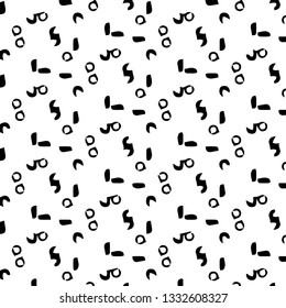 Simple black and white vector illustration. Abstract geometric background pattern