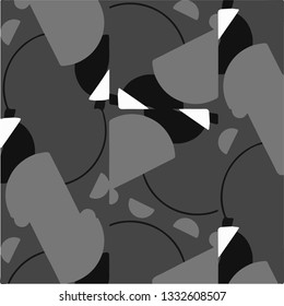 Simple black and white vector illustration. Abstract geometric background pattern