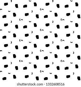Simple black and white vector illustration. Abstract geometric background pattern