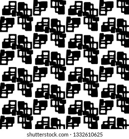 Simple black and white vector illustration. Abstract geometric background pattern