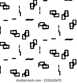 Simple black and white vector illustration. Abstract geometric background pattern