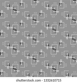 Simple black and white vector illustration. Abstract geometric background pattern