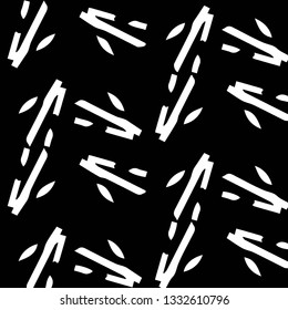Simple black and white vector illustration. Abstract geometric background pattern