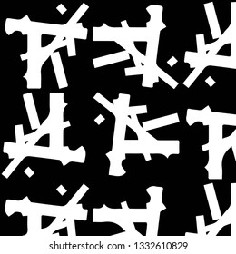 Simple black and white vector illustration. Abstract geometric background pattern
