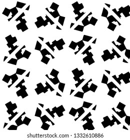 Simple black and white vector illustration. Abstract geometric background pattern