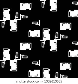 Simple black and white vector illustration. Abstract geometric background pattern