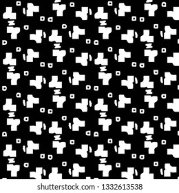 Simple black and white vector illustration. Abstract geometric background pattern