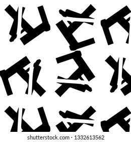 Simple black and white vector illustration. Abstract geometric background pattern