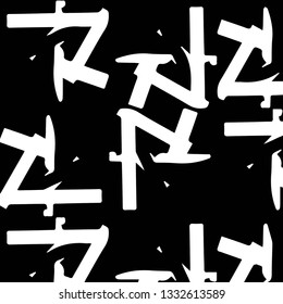 Simple black and white vector illustration. Abstract geometric background pattern
