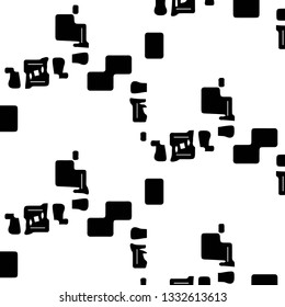 Simple black and white vector illustration. Abstract geometric background pattern