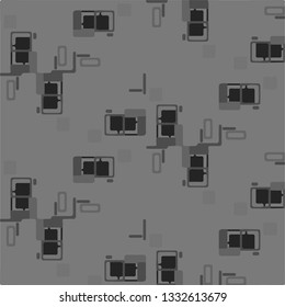 Simple black and white vector illustration. Abstract geometric background pattern