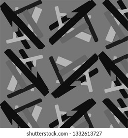 Simple black and white vector illustration. Abstract geometric background pattern