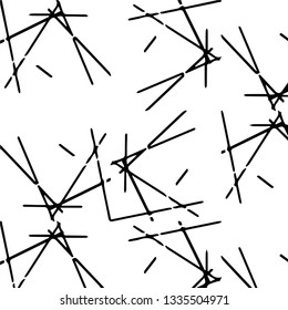 Simple black and white vector illustration. Abstract geometric background pattern