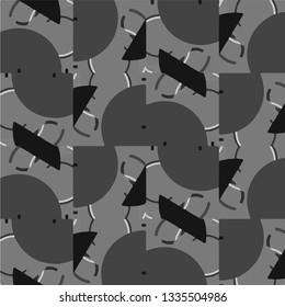 Simple black and white vector illustration. Abstract geometric background pattern
