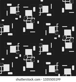 Simple black and white vector illustration. Abstract geometric background pattern