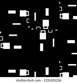 Simple black and white vector illustration. Abstract geometric background pattern