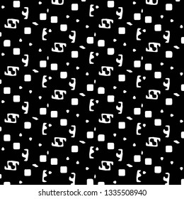Simple black and white vector illustration. Abstract geometric background pattern