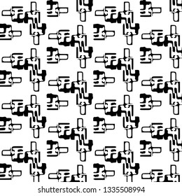 Simple black and white vector illustration. Abstract geometric background pattern