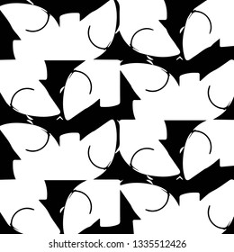 Simple black and white vector illustration. Abstract geometric background pattern
