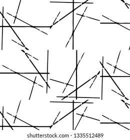 Simple black and white vector illustration. Abstract geometric background pattern