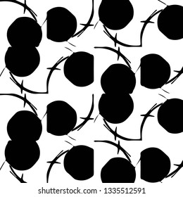 Simple black and white vector illustration. Abstract geometric background pattern