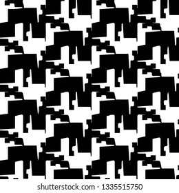 Simple black and white vector illustration. Abstract geometric background pattern