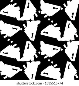 Simple black and white vector illustration. Abstract geometric background pattern