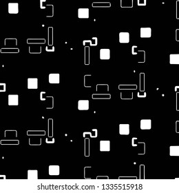 Simple black and white vector illustration. Abstract geometric background pattern