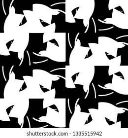 Simple black and white vector illustration. Abstract geometric background pattern