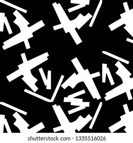 Simple black and white vector illustration. Abstract geometric background pattern