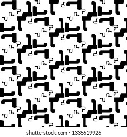 Simple black and white vector illustration. Abstract geometric background pattern