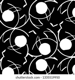 Simple black and white vector illustration. Abstract geometric background pattern
