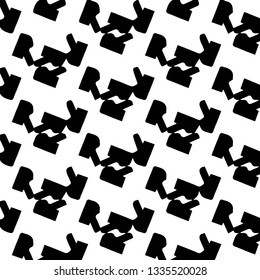 Simple black and white vector illustration. Abstract geometric background pattern