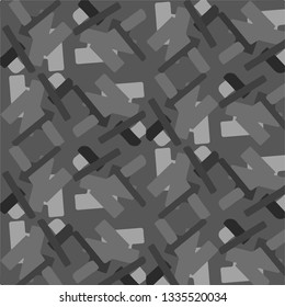 Simple black and white vector illustration. Abstract geometric background pattern
