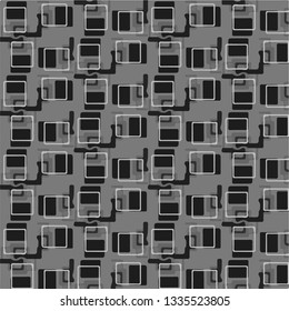 Simple black and white vector illustration. Abstract geometric background pattern