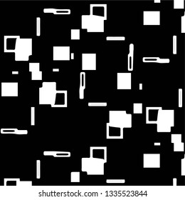 Simple black and white vector illustration. Abstract geometric background pattern