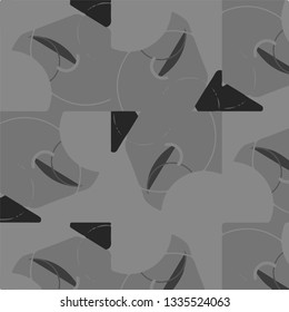 Simple black and white vector illustration. Abstract geometric background pattern