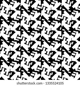 Simple black and white vector illustration. Abstract geometric background pattern
