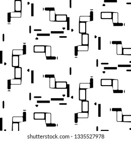 Simple black and white vector illustration. Abstract geometric background pattern