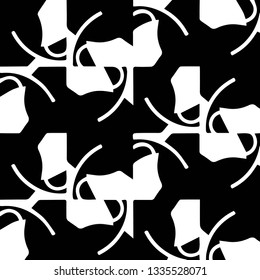Simple black and white vector illustration. Abstract geometric background pattern